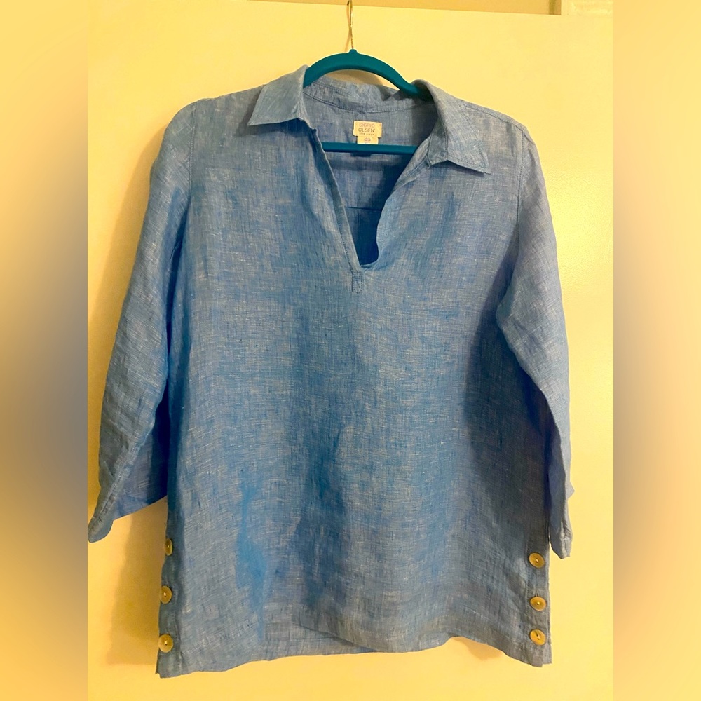 Sigrid Olsen Linen Top - Size Small - image 1